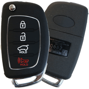 2013-2016 Hyundai Santa Fe / 4-Button Flip Key Remote / PN: 95430-4Z101 / TQ8-RKE-3F04 (AFTERMARKET)